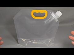 transparent spout pouch with handle
