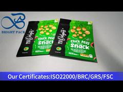 stand up zipper bag for chick peas snack