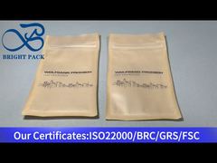 small kraft paper ziplock bag with clear window