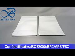 white stand up ziplock pouch