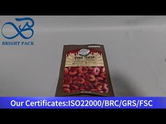 brown stand up ziplock pouch for spicy candy