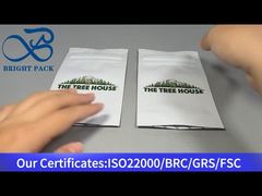 white custom child resistant ziplock bag