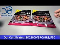 plastic stand up bag with clear window for food packaging