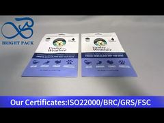 blue stand up plastic bag for pet snacks 170g