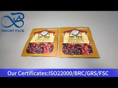 brown small stand up ziplock pouch for spicy candy