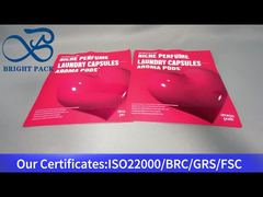 red stand up ziplock bag for laundry capsules aroma pods