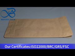 kraft paper flat bottom bag with valve