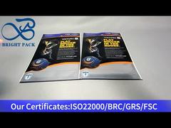 black aluminum foil plastic stand up bag with clear window