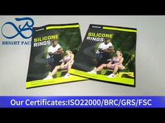 black and green aluminum-plastic zipper bag for silicone rings