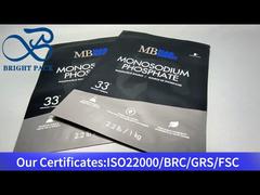 big black aluminum-plastic stand up bag for monosodium phosphate 1kg