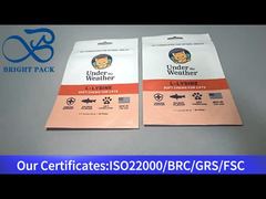 orange stand up ziplock bag for cats food 90g