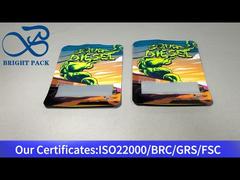 orange aluminum foil composite zipper bag with clear window