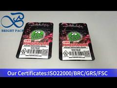 custom child proof exit bags for cannabis infused indica gummy