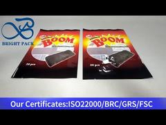 clear window food packaging bag for chocolate coated crispy roll