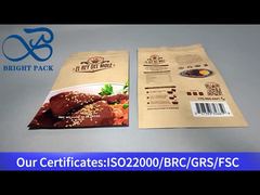 brown stand up pouch with zipper for food 453g