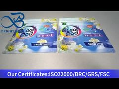 blue stand up resealable plastic bag for laundry detergent pod