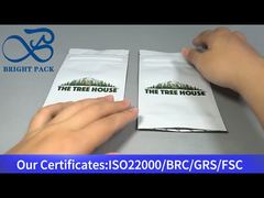 white standing child resistant ziplock pouch