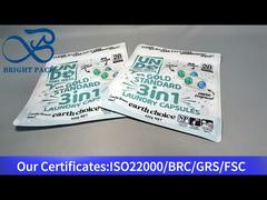 white stand up pouch for laundry capsules 420g