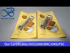 yellow plastic bag for mocha cream filled cookies 260g