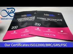 black stand up zip lock pouch for supplement 1kg