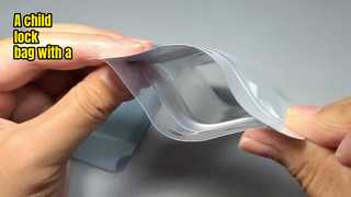 A child lock bag with a viewing window