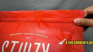 A red children's protective bag