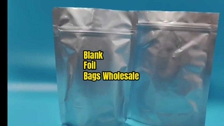 Chinese manufacturer no printing aluminum foil stand-up zipper bags