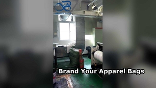 Custom Printed Garment Bag Clear Window Brand Logo Clothing Storage Bag