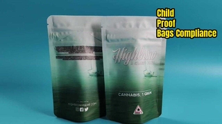 US-Patented Child Proof Zipper Bags for Cannabis Dispensary Compliance Needs