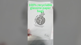 Biodegradable Translucent Glassine Paper Bags Custom Printed for Sock and Clothes Packaging