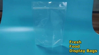 Clear Transparent Stand Up Zipper Bags for Food Storage & Retail Display Packaging