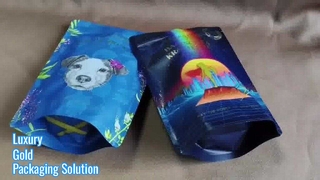 Luxury Gold-Stamping Plastic Zipper Bags for Premium Gift & Branded Retail Packaging