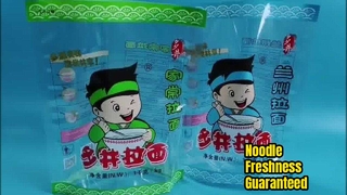 Clear Transparent Stand Up Pouch for Noodles with Freshness-Seal Zipper Design