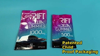 US-Patented Custom Size Child Proof Ziplock Bags for Cannabis Compliance Needs