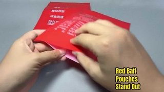 red packaging plastic pouch for bait