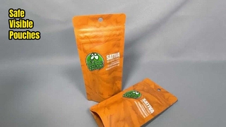 orange child resistant pouches