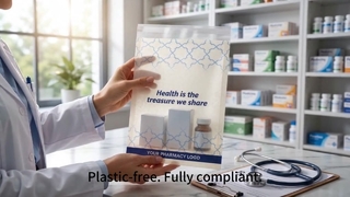 Translucent Luxury Pharma Packaging Barrier Paper Glassine Medical Pouch