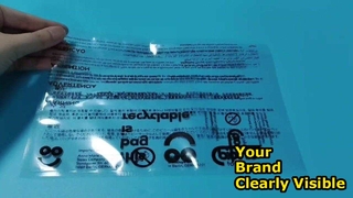 Custom Printed Transparent Plastic Bags for Retail Wholesale Supply