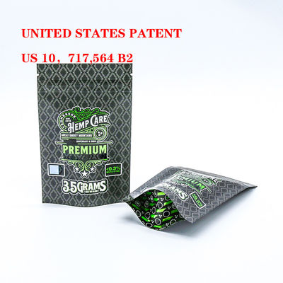 1/8 Oz Black Mylar Bags Design Customized Child-Resistant