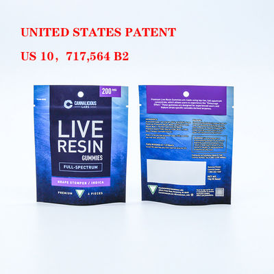 Secure Child Resistant Bags with Odor Resistance and Self-Standing Plastic Zipper Lock
