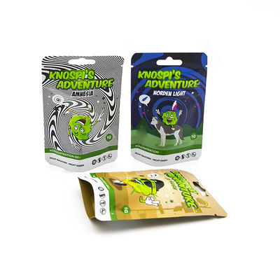 Custom Printing Child-Proof Zipper Smell Proof Resealable Packaging Mylar Bags For Tobacco Weeds Cigarette