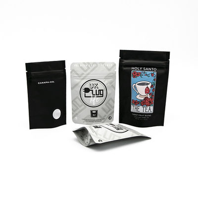 Printed Zip Lock Pouch Bags Waterproof Biodegradable Plastic Stand Up Aluminum Foil