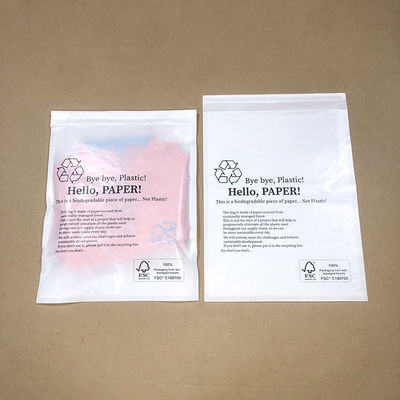 Customized Fully Degradable Translucent Glassine Bags For Clothes With Self Seal