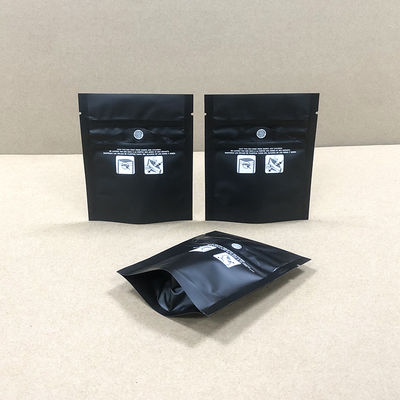 1g Small Size Black Child Resistant Bag With Self-Standing Plastic Zipper Lock