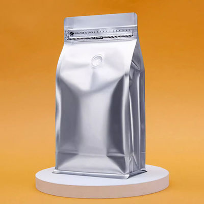 Silver 340G 454G 1000G Compound Material Plastic Coffee Packaging Bag