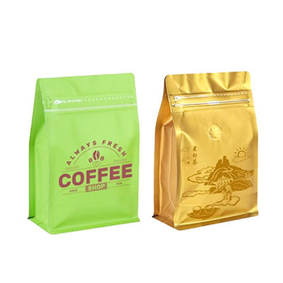 Always Fresh Coffee Bags With Good Gloss T-side Zipper Eight-sided Sealing Design