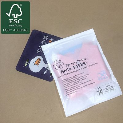 FSC Certificated Eco-Friendly Biodegradable Glassine Paper Bags For Clothes , T Shirt