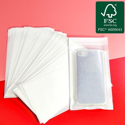 Eco Friendly Custom Semitransparent Glassine Logo Printed Bags For Gift , Clothes And T-Shirts