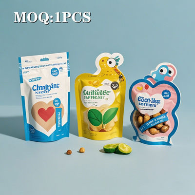 Child Resistant Mylar Zipper Bag With Die Cut Design For Safe Weed Transportation