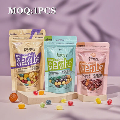 Oem Factory Resealable Ziplock Custom Printed Candy Packaging Die Cut 3.5G Stand Up Pouches Free Safe Pouch Food Mylar Bags